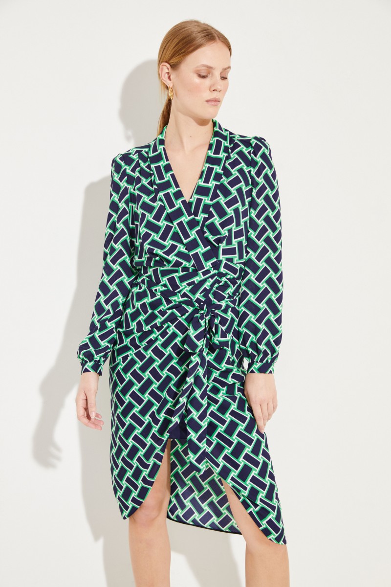 Zweiteiliges Hemdblusenkleid 'Carla' Multi