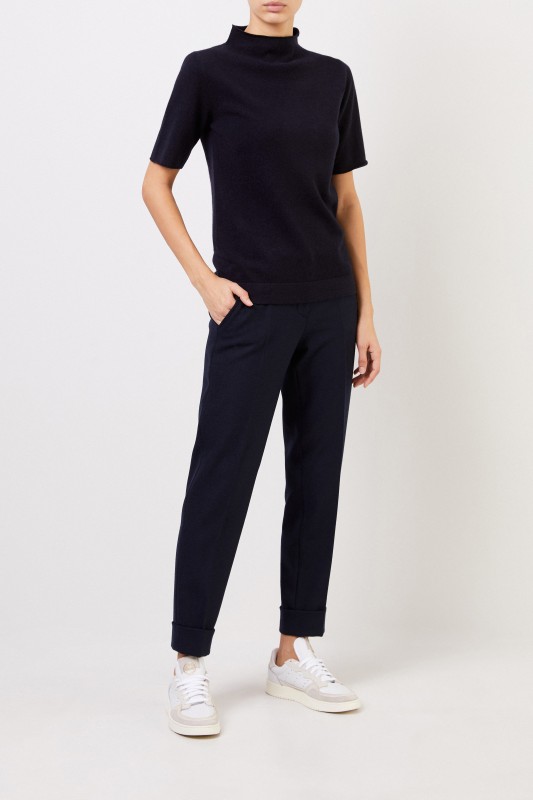 Seductive Bügelfaltenhose 'Allison' Marineblau