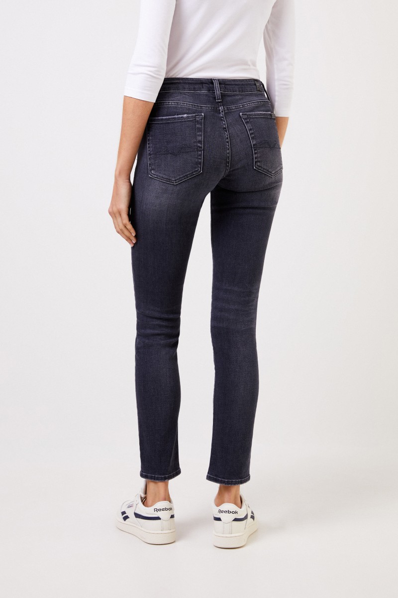 Skinny-Jeans 'Pyper Cropped' Grau