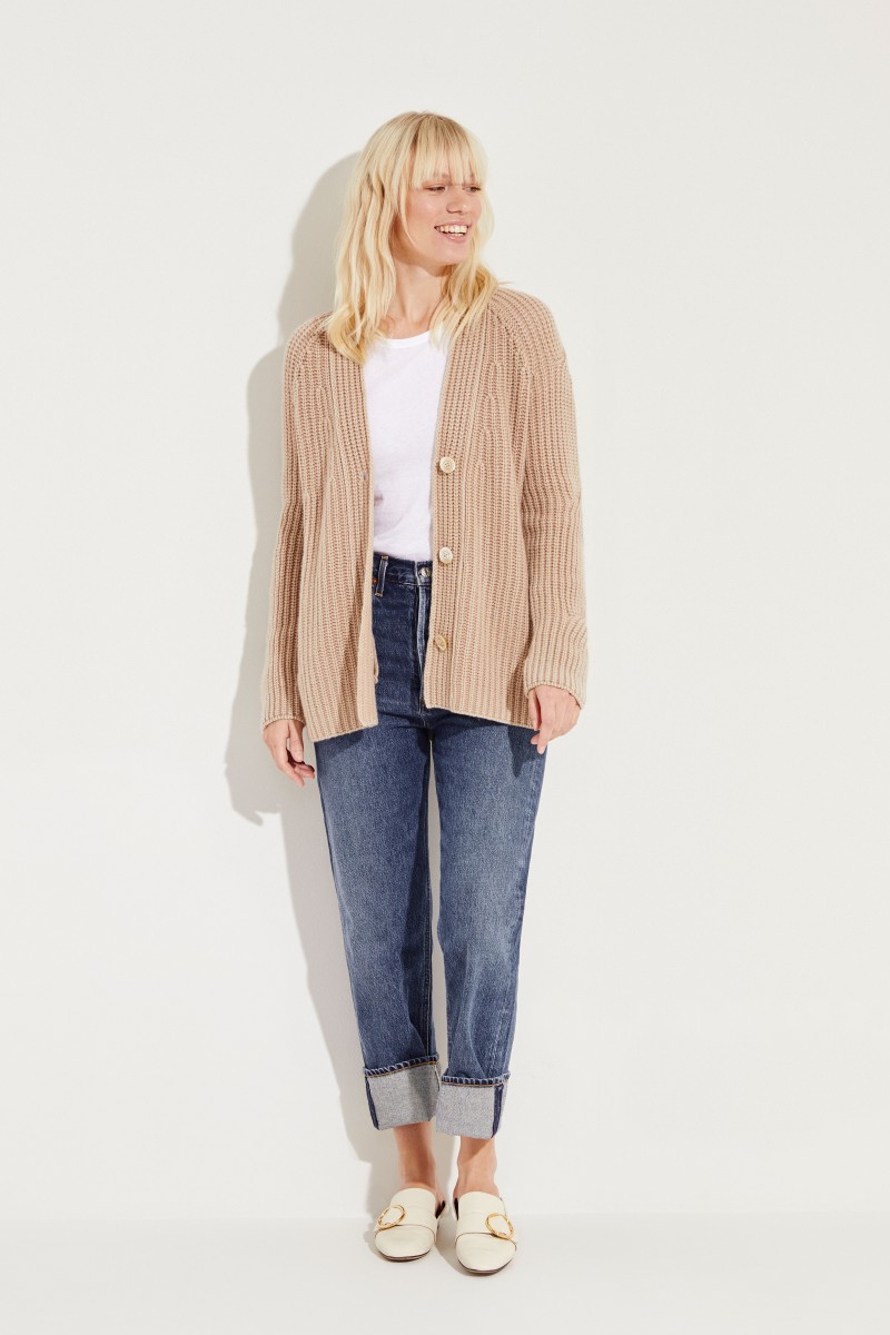 Cashmere-Cardigan 'Maggie' Beige