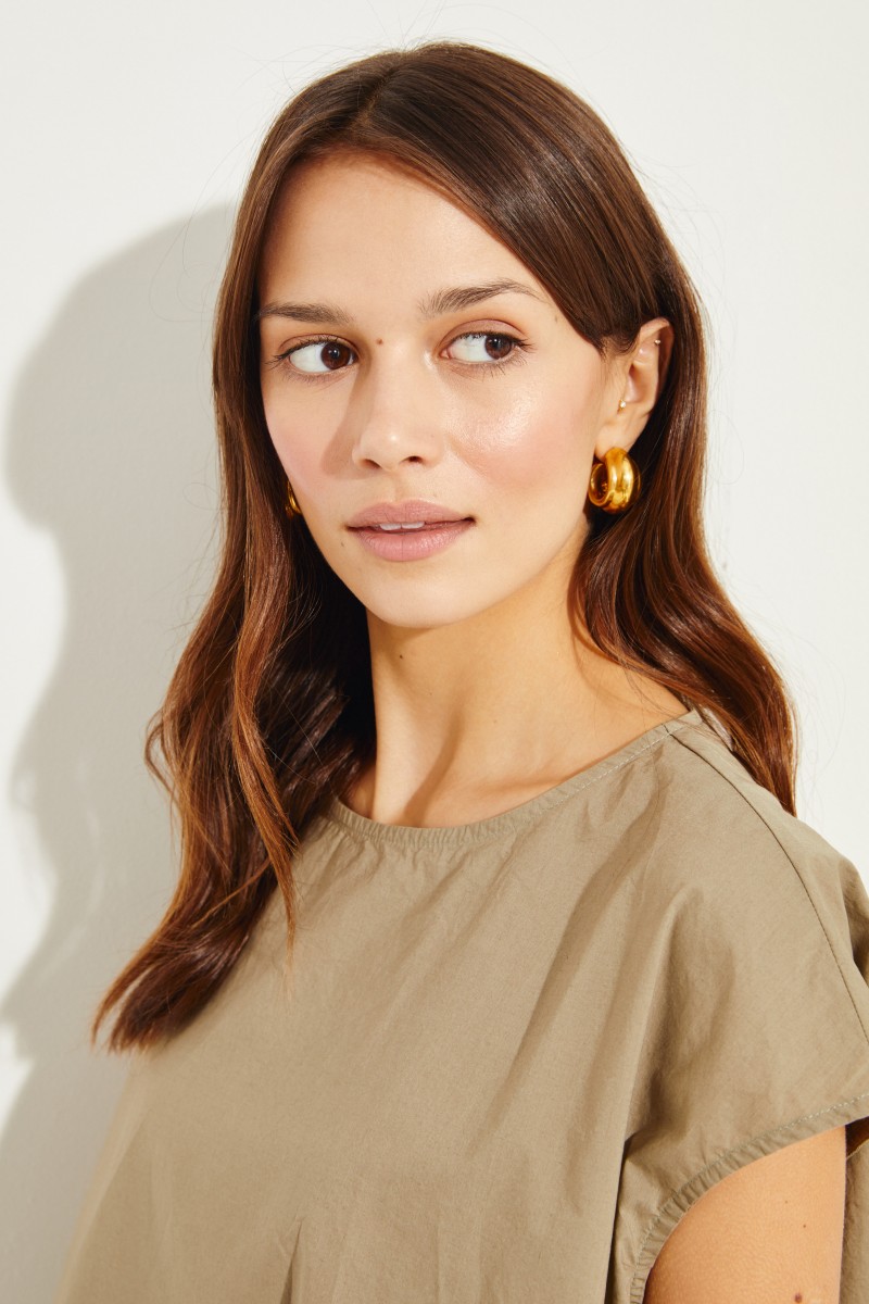 Baumwoll-Shirt Oliv