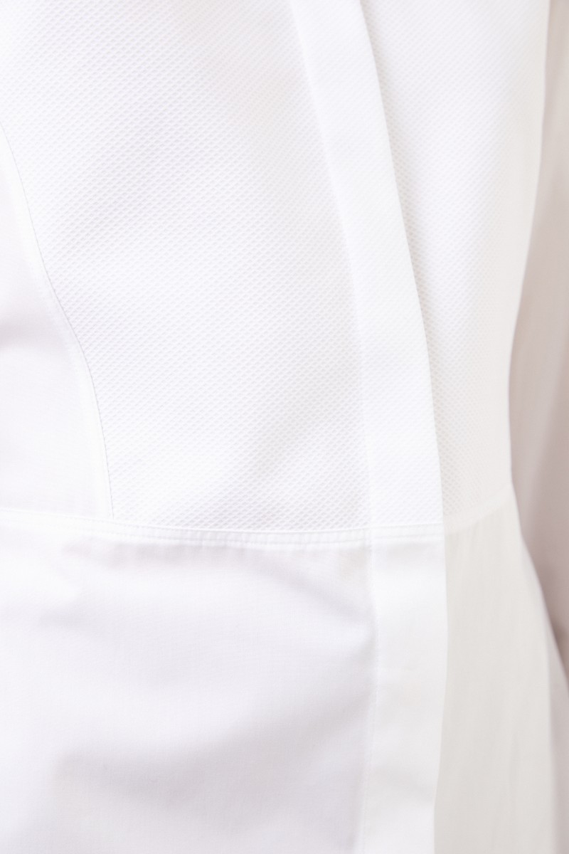 Etro Lange Baumwoll-Bluse mit Struktur-Detail Weiß