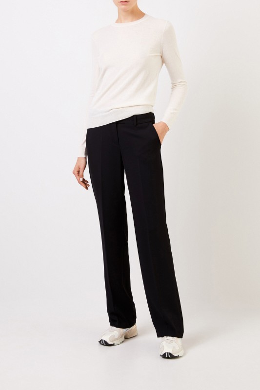 Tory Burch Cashmere-Pullover 'Iberia' mit Knopfdetails Crème