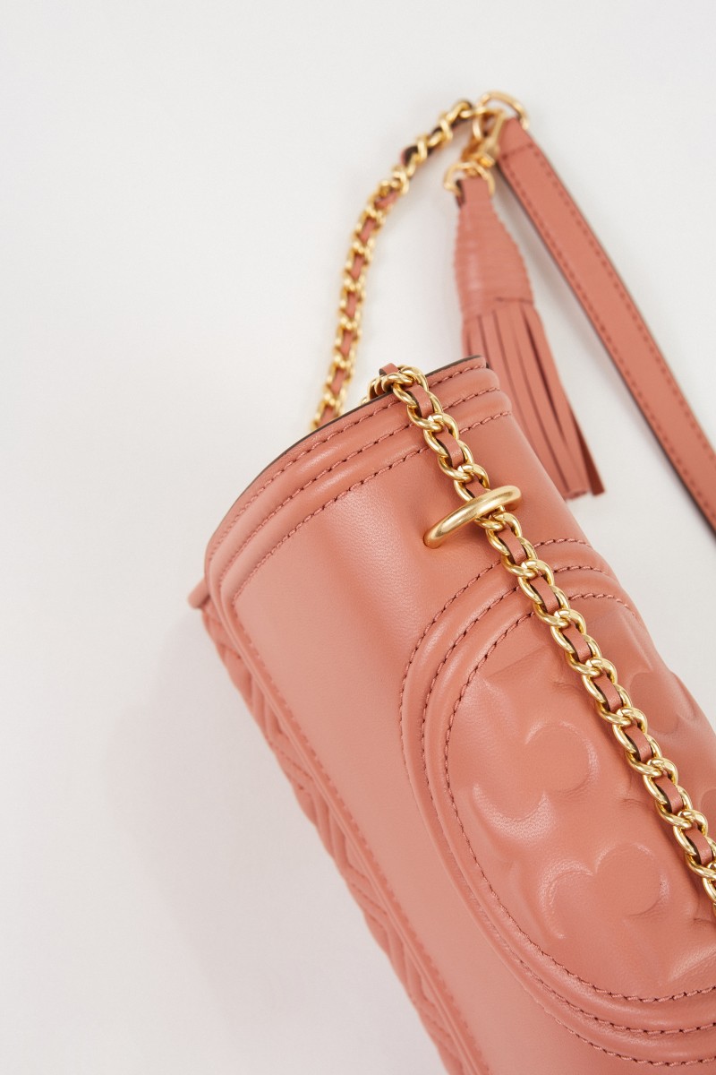Tory Burch Umhängetasche 'Fleming Small' Rosenholz