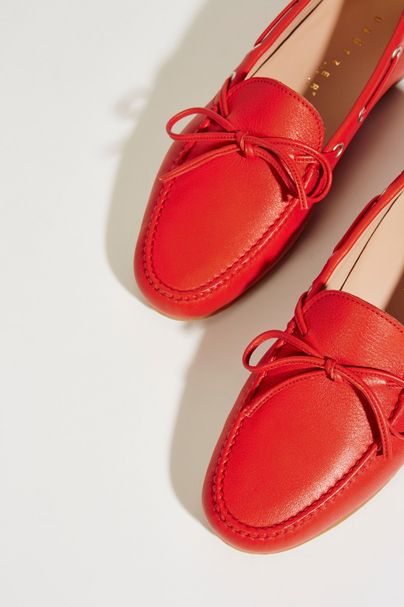 Leder-Schuh Rot