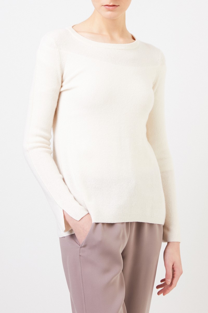 Cashmere-Seiden Pullover 'Tami' Crème
