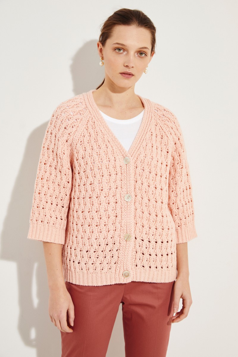 Woll-Cashmere-Cardigan 'Paraguay' Rosé