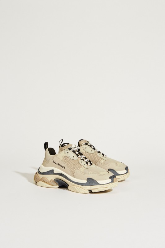 Sneaker 'Triple S' Beige/Schwarz