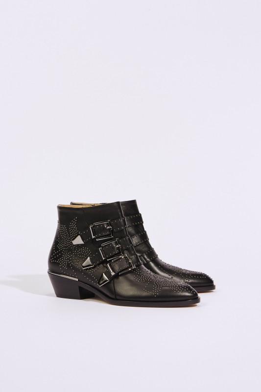 Stiefelette 'Susanna' mit Nietendetails Schwarz