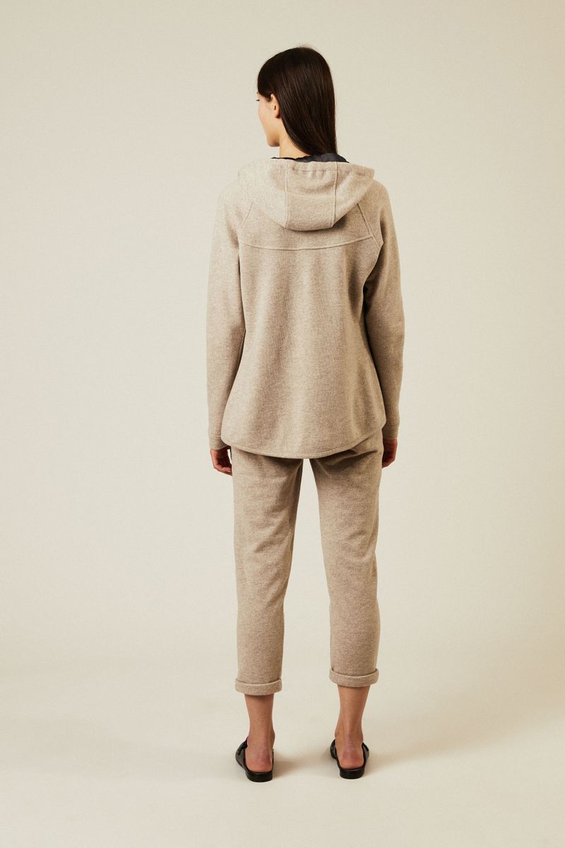 Cashmere-Jogginganzug mit Perlendetails Beige