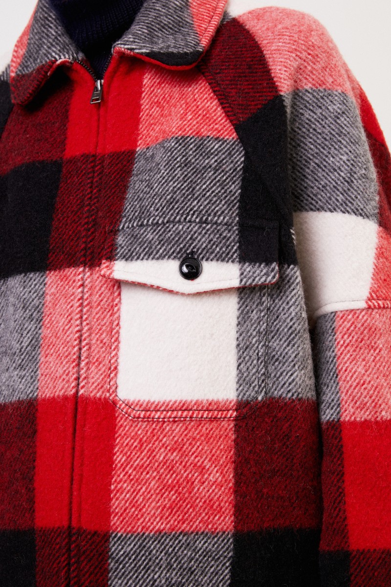 Woolrich Woll-Jacke 'Buffalo' mit Karomuster Rot/Multi