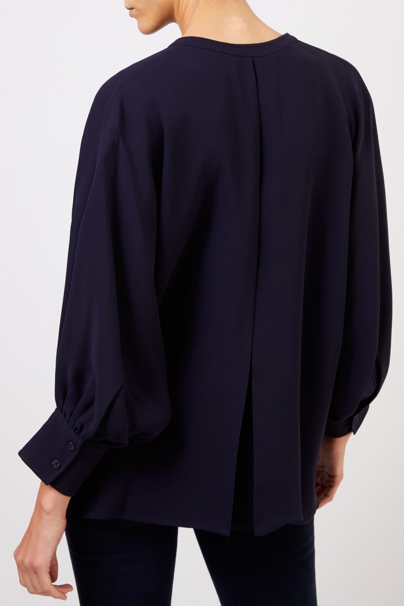 Joseph Seidenbluse 'Alma' Marineblau