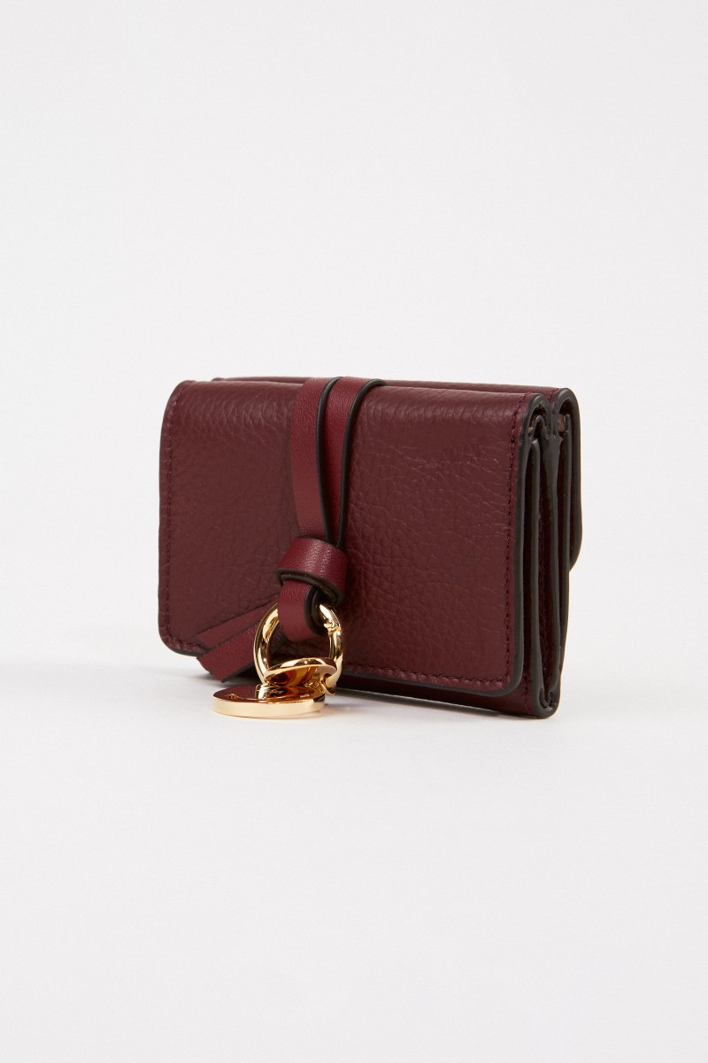 Chloé Mini-Portemonnaie 'Alphabet Coin' Burnt Mahagony