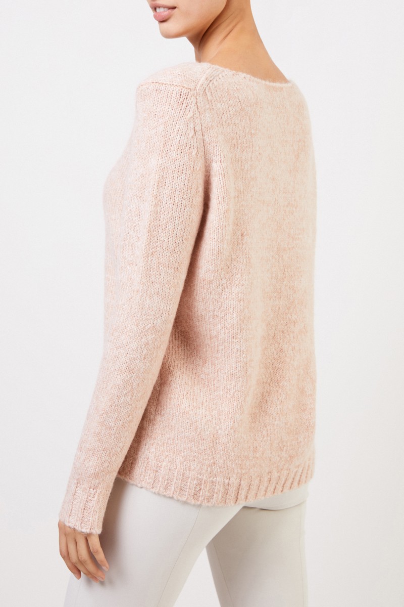 Allude Pullover mit Wollanteil Rosé