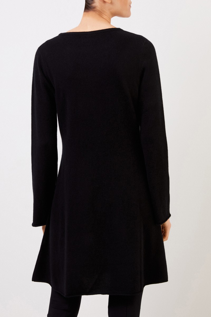 Allude Woll-Cashmere Strickkleid Schwarz