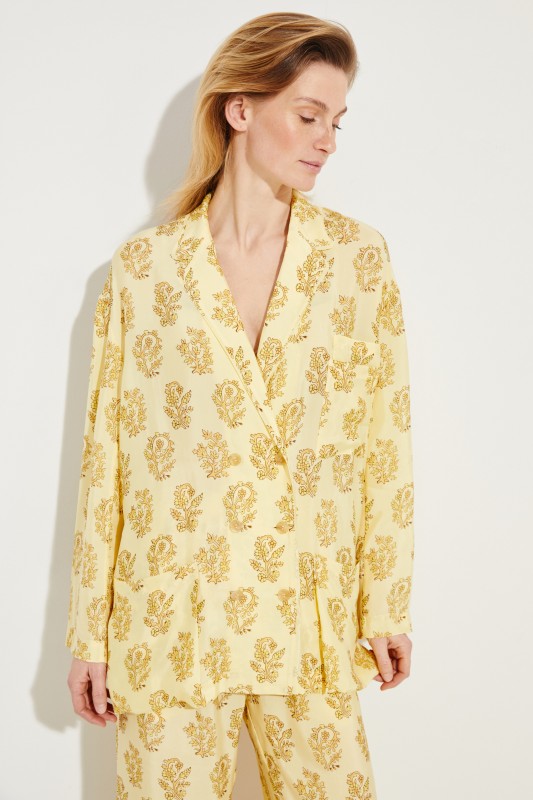 Blazer 'Sumi' mit floralem Print Gelb/Multi