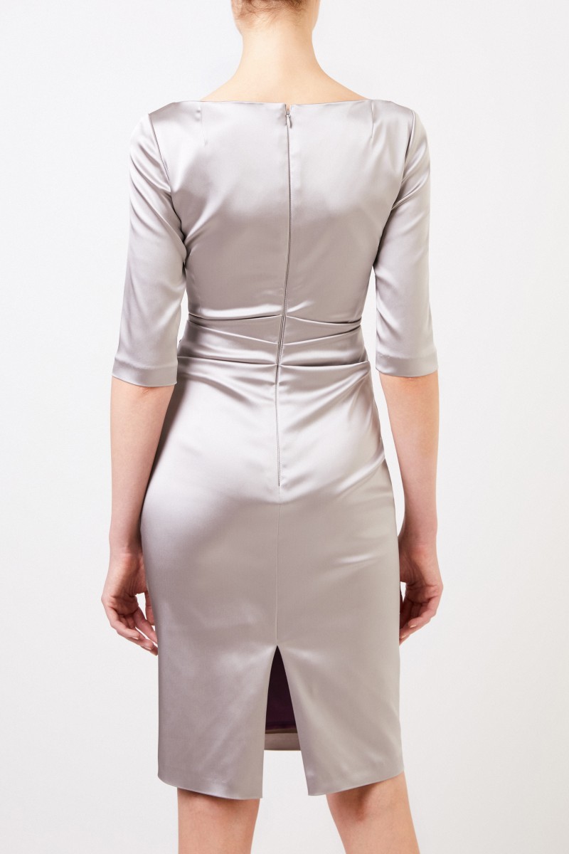 Abendkleid mit Raffung 'Komoe3' Taupe