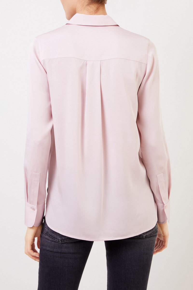 Vince Klassische Seidenbluse Rosé