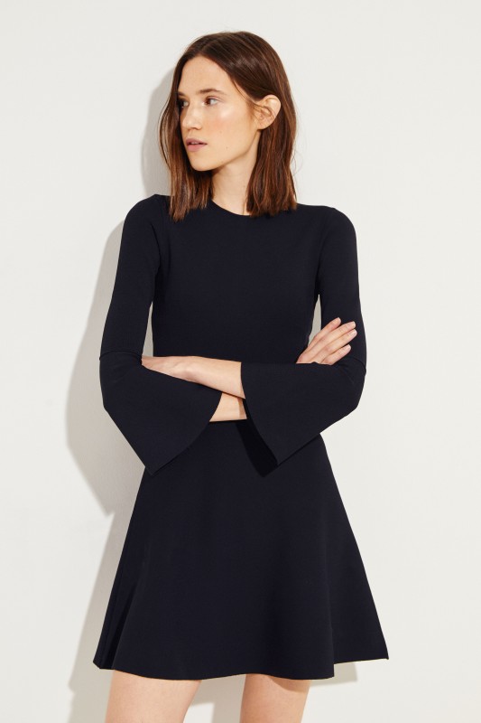 Strick-Kleid Blau