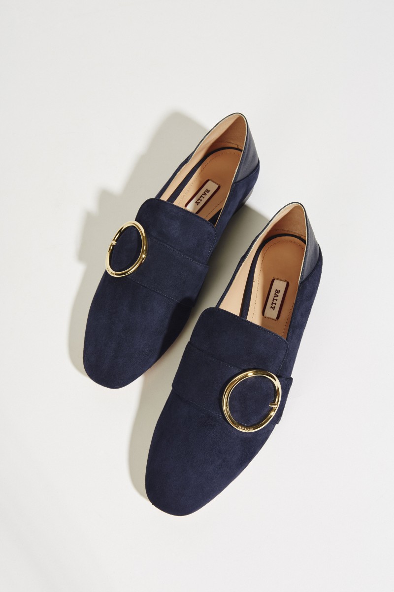 Lederloafer 'Lottie' Marineblau