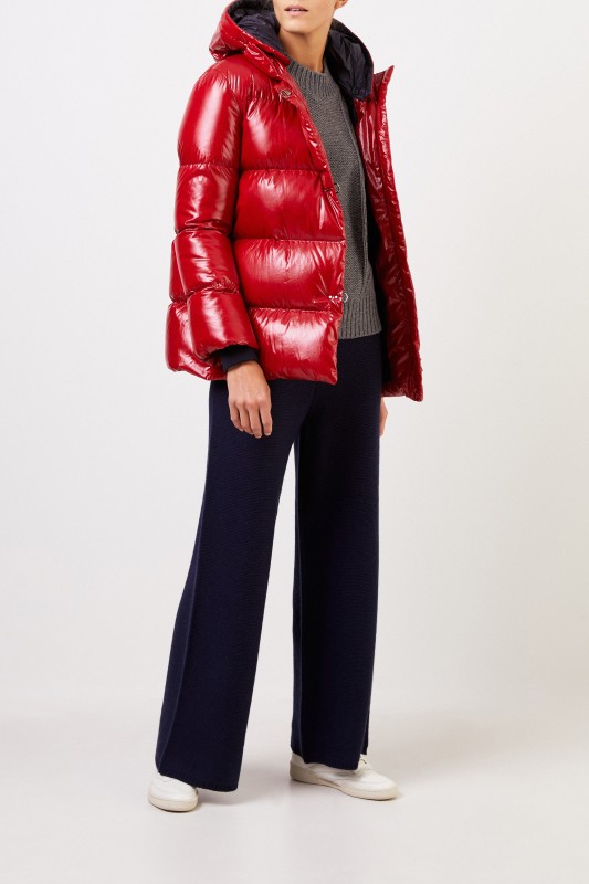 Fay Daunenjacke mit Kapuze Rot