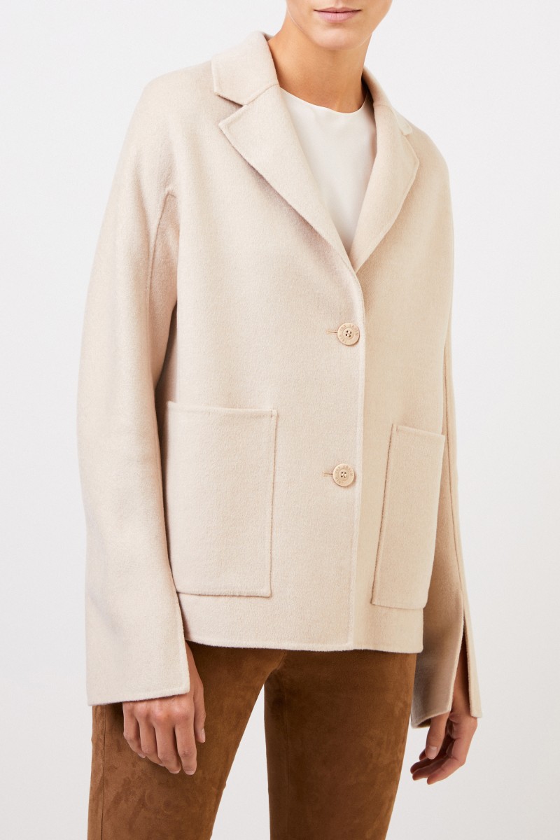 Iris von Arnim Cashmere Doubleface-Jacke 'Bakana' Beige