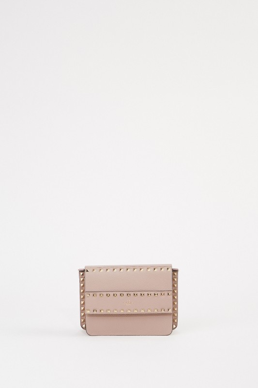 Valentino Clutch mit Nieten-Details Rosé