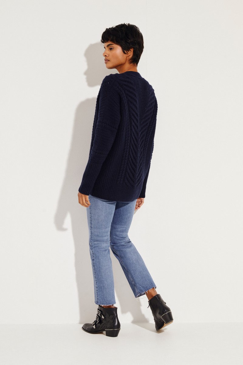 Cashmere-Cardigan 'Beatriz' Blau