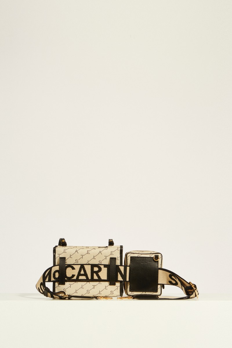 Gürteltasche 'Belt bag' mit Logo Beige/Schwarz