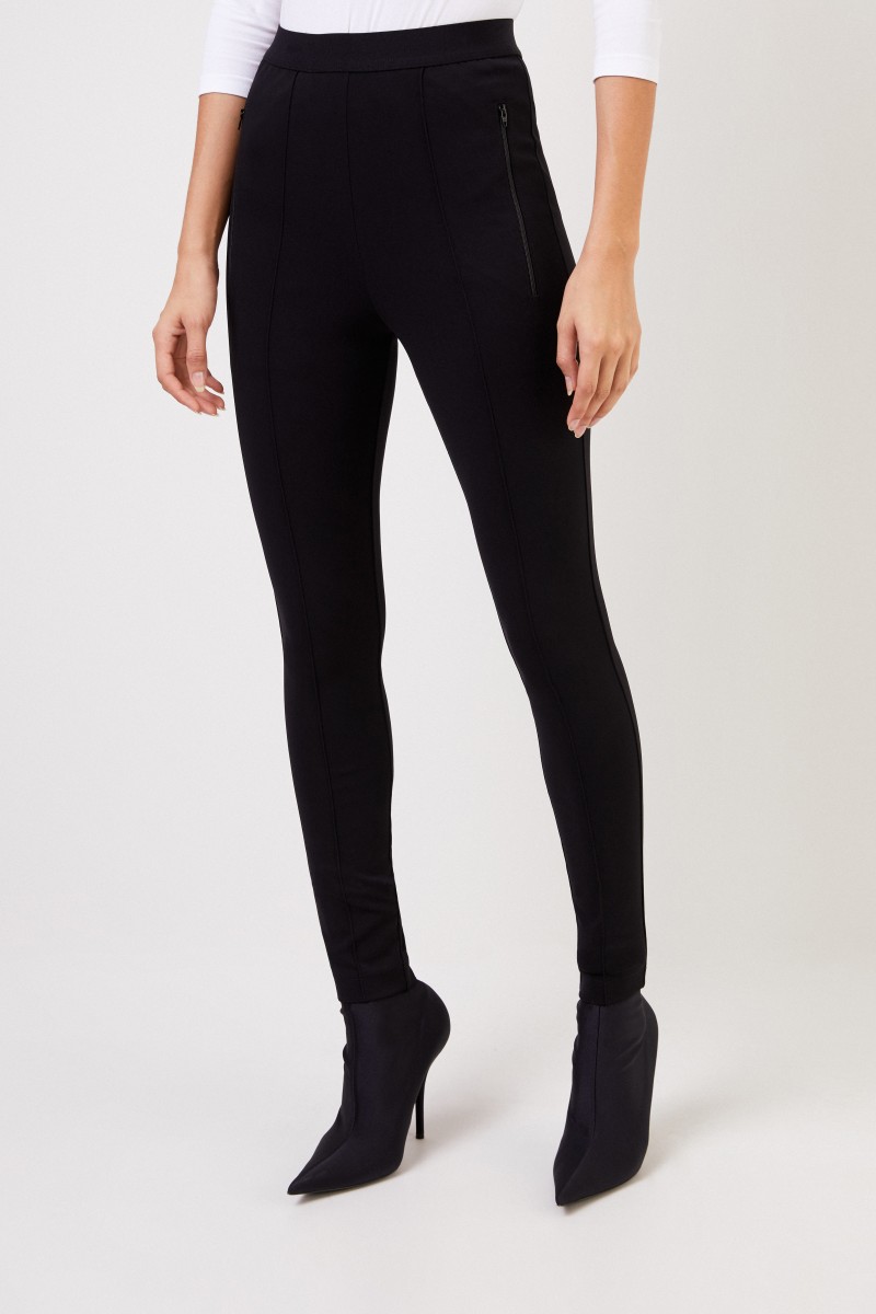 Balenciaga Elastische Hose mit Logo Schwarz