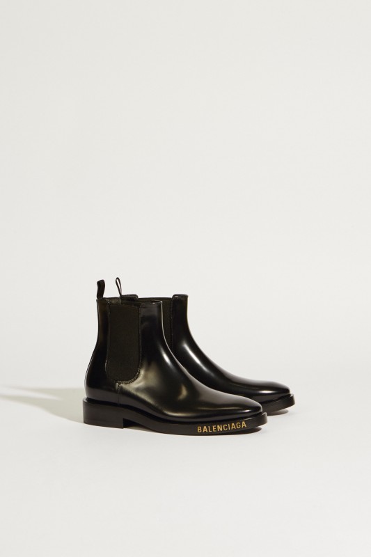Chelsea-Boot mit Balenciaga-Logo Schwarz