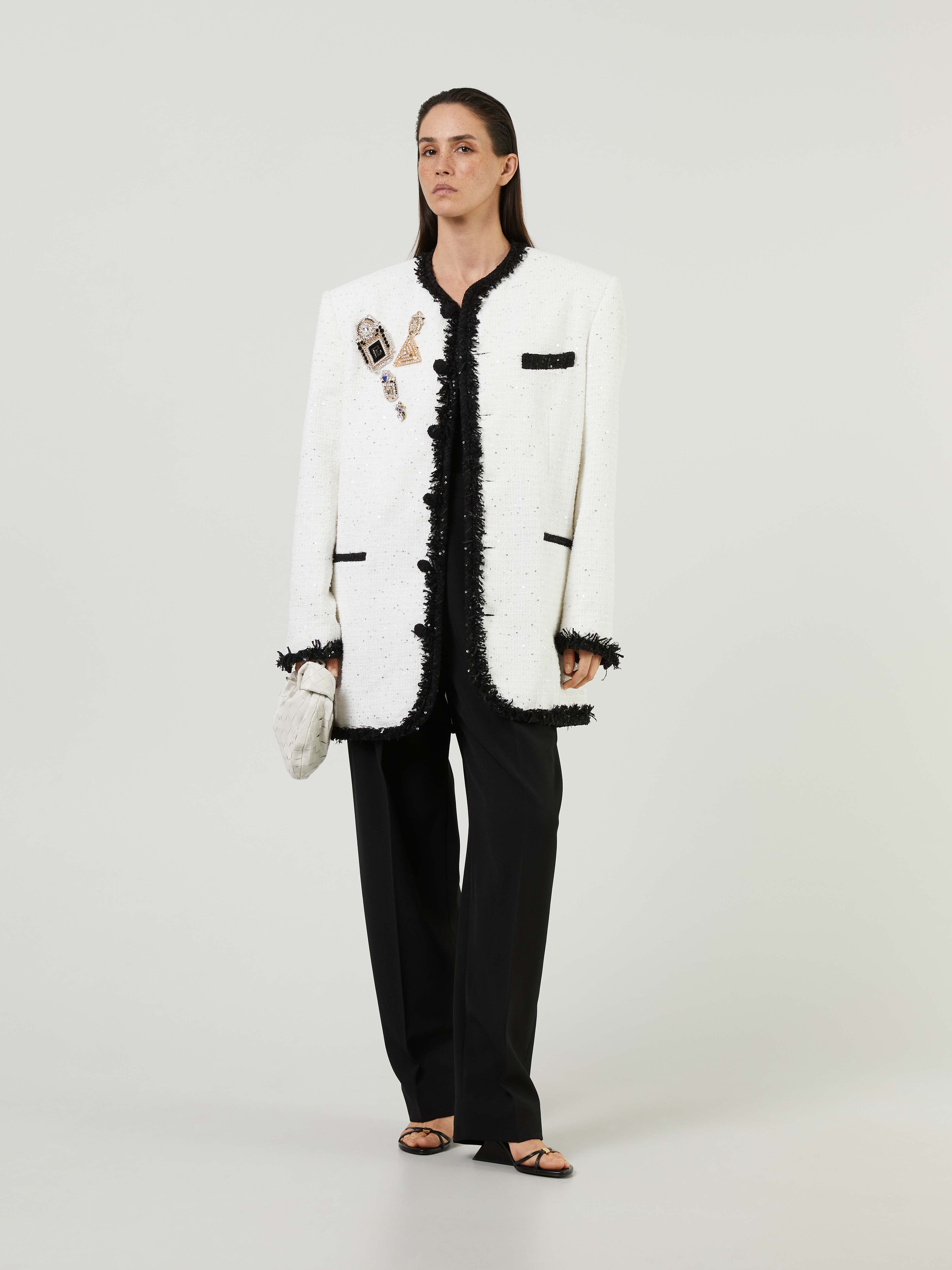 Isse reform Understrege BALMAIN Tweed Jacket White | Blazers