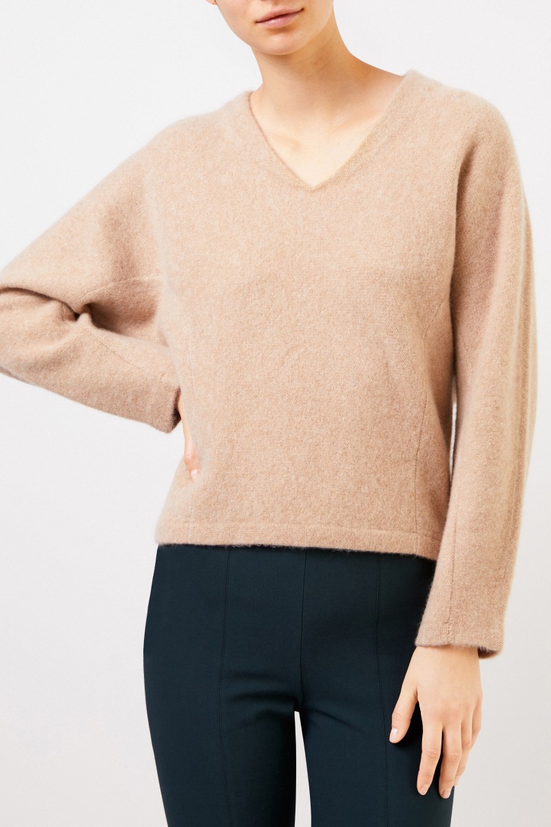 Vince Cashmere-Pullover mit V-Neck Beige