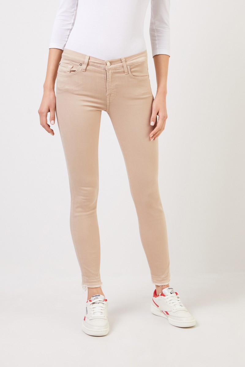 Skinny Jeans 'Skinny Cropoped' Beige
