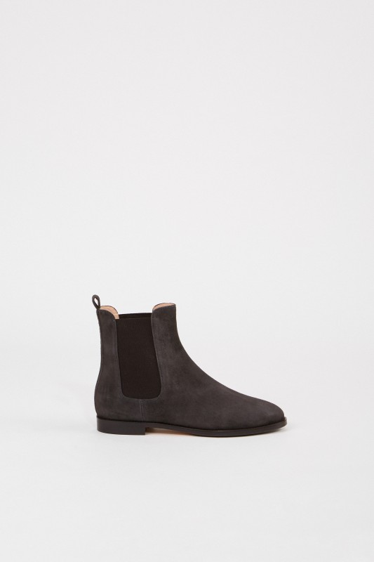Veloursleder-Chelsea-Boot Anthrazit