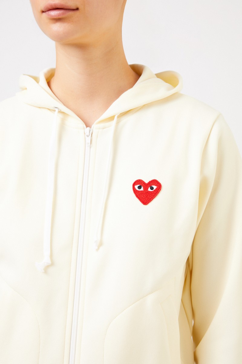 Comme des Garcons Play Sweatjacke mit Herz-Emblem Gelb