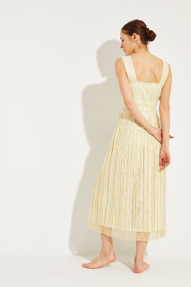 Midi Cocktailkleid Hellgelb