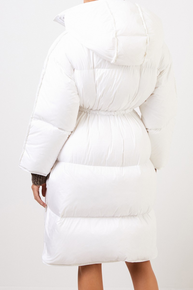 Acne Studios Daunenmantel 'Ottie Nylone Puffer' mit Kapuze Weiß