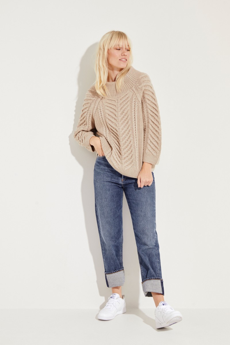 Cashmere-Strick-Pullover 'Berry' Braun
