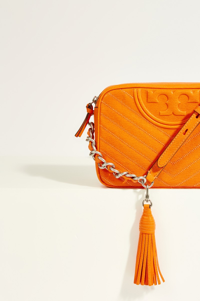 Leder-Umhängetasche 'Fleming Camera' Orange