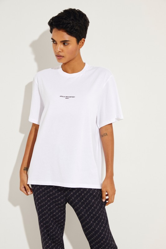 T-Shirt mit Logo-Aufdruck Weiß