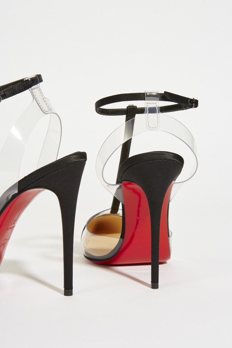 Satin-Pump 'Nosy Strass' Schwarz