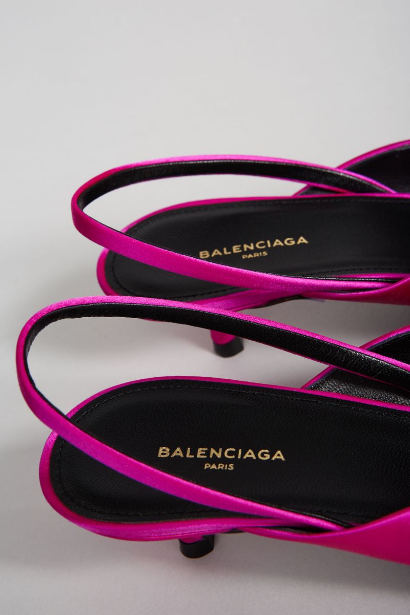 Slingback mit Schleife Fuchsia