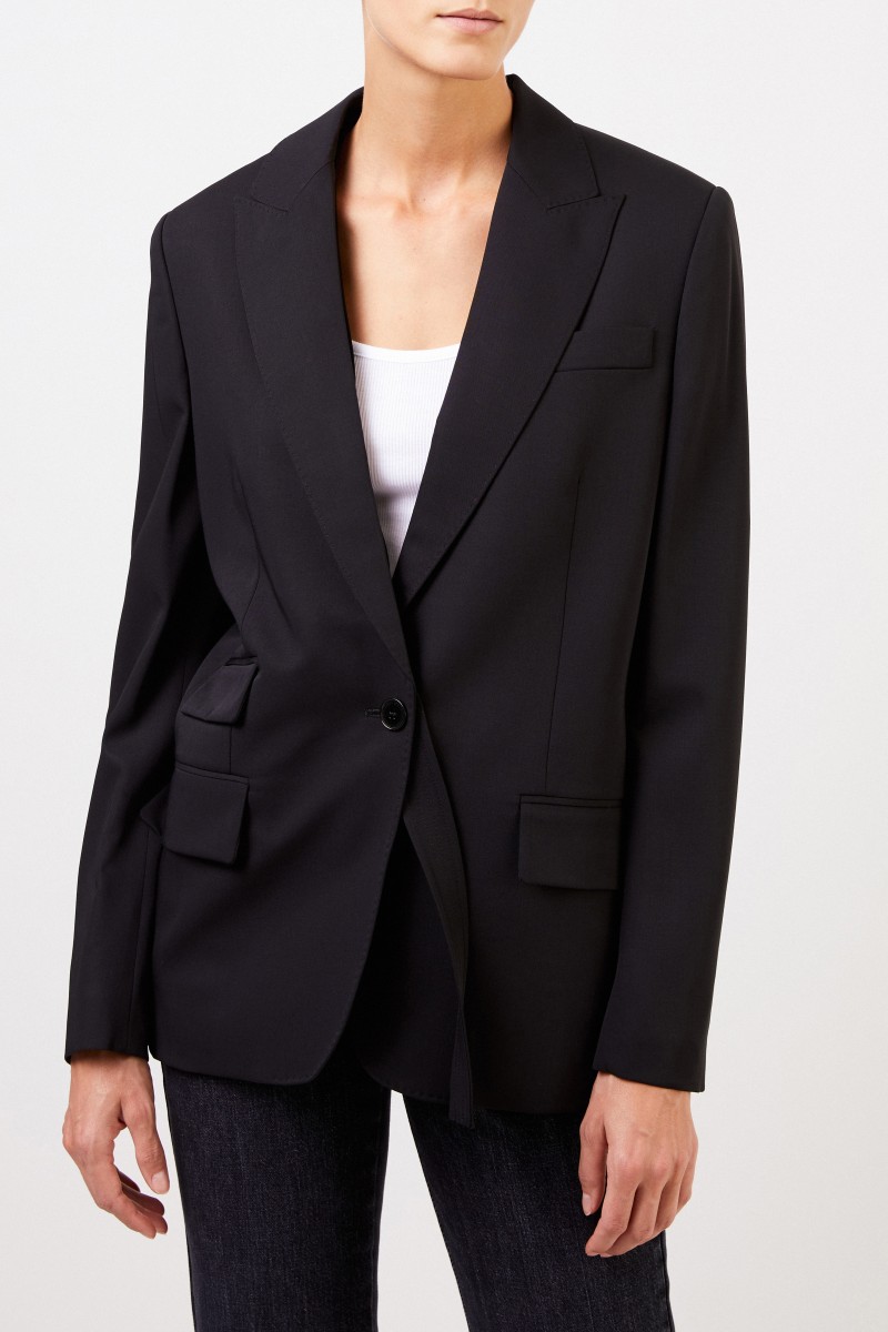 Stella McCartney Woll-Blazer mit Detail Schwarz