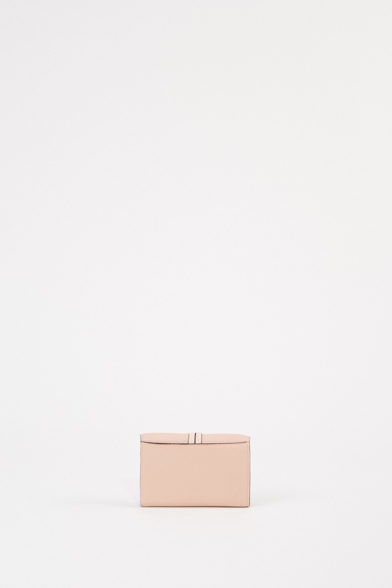 Leder-Portemonnaie 'Alphabet Small' Blush Nude
