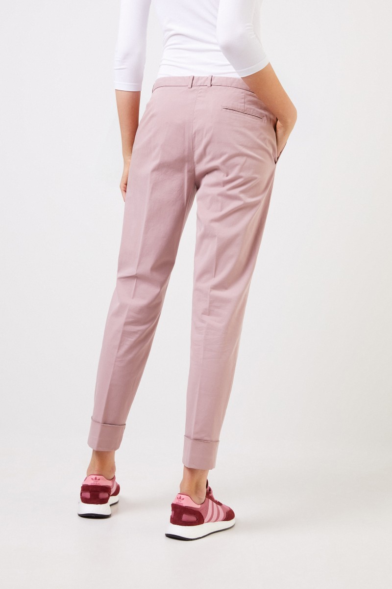 Fabiana Filippi Klassische Baumwoll-Hose Rosé