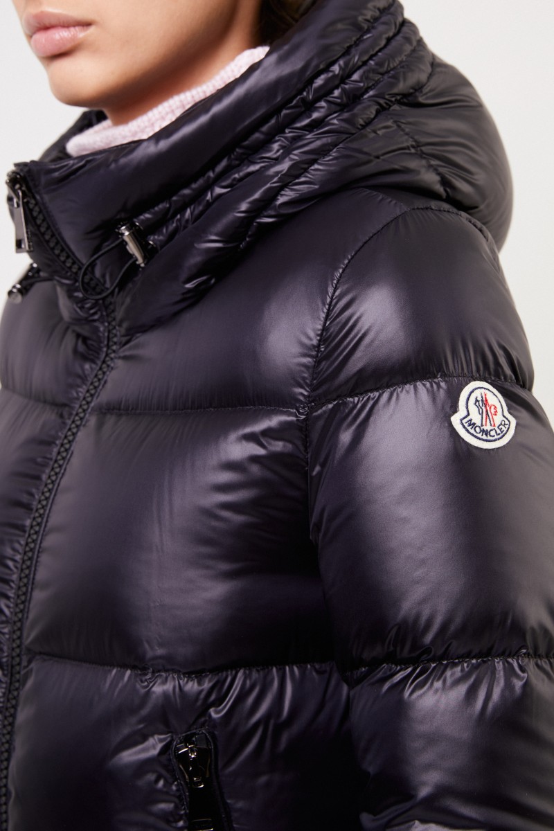 Moncler Ausgestellte Daunenjacke 'Seritte' mit Glanz Schwarz
