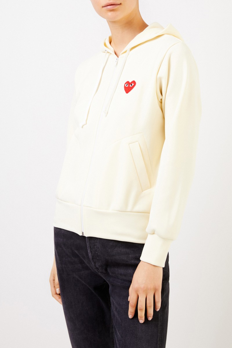 Comme des Garcons Play Sweatjacke mit Herz-Emblem Gelb
