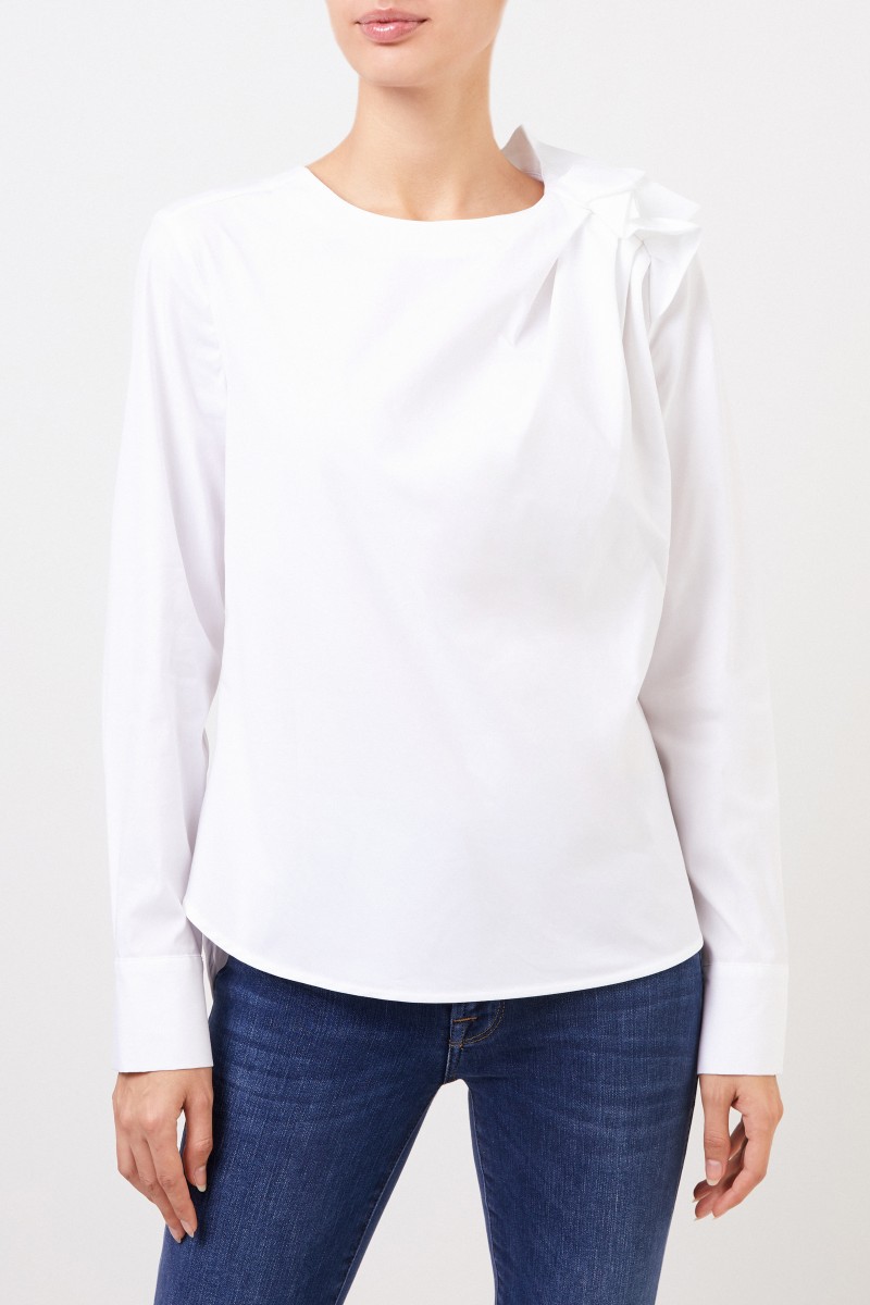 Baumwollbluse Weiß