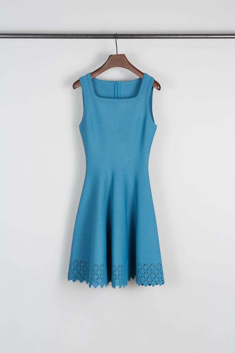 Tailliertes Kleid 'Diamant' mit Cut-Outs Petrol